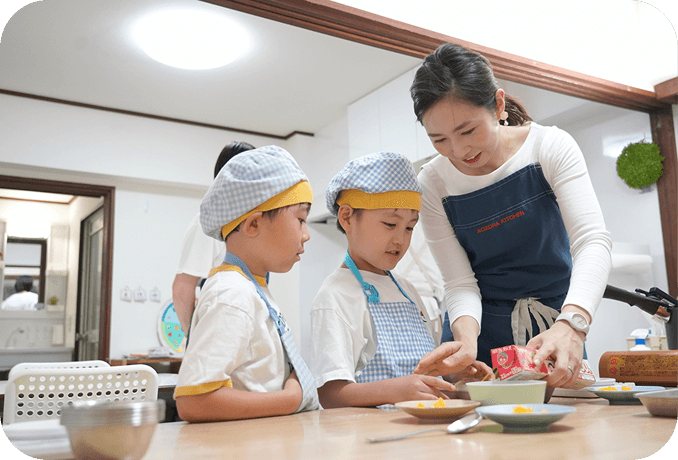 青空キッチン久が原校で調理を教える講師