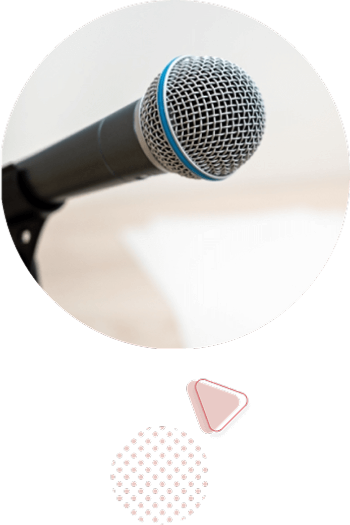 講演会のマイクのイメージ